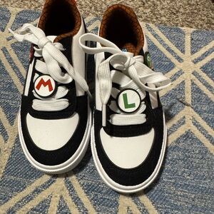 Nintendo Black and White Kids Sneakers
